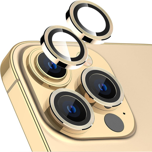 Protector Cámara Vidrio Aro Metálico Para iPhone 13 Pro Max