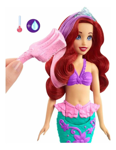 Disney Princess Ariel Splash De Color Cambia De Color