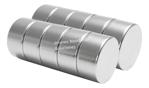 10 Imanes Neodimio Cilíndrico 20mm X 10mm Potentisimo Xto