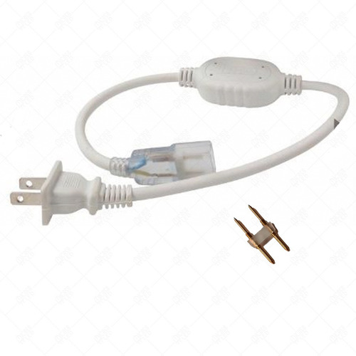 Conector Con Clavija Eliminador  Para Manguera Led Neon 