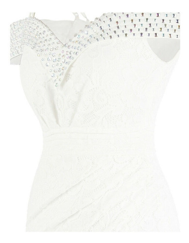 Vestido Importado Encaje Y Piedras Forrado Novias Y 15 Años