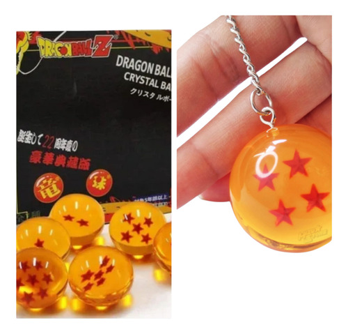 Esferas Del Dragon 3.5/4 Cm Mas Llavero Dragon Ball Z Supe