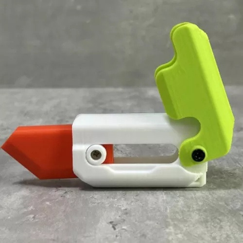 2 Piezas Cuchillo De Plástico Con Juguete Fidget Impreso En
