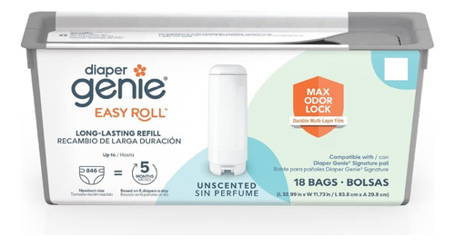 Respuesto Diaper Genie Rollo Antiolor Capacidad 846 Pañales