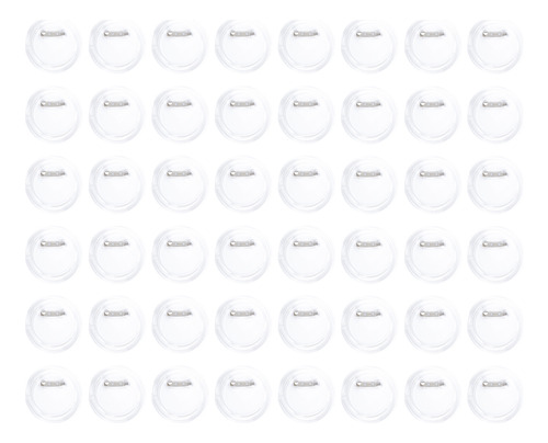 Insignias Acrílicas Transparentes Con Botones, 40 Unidades