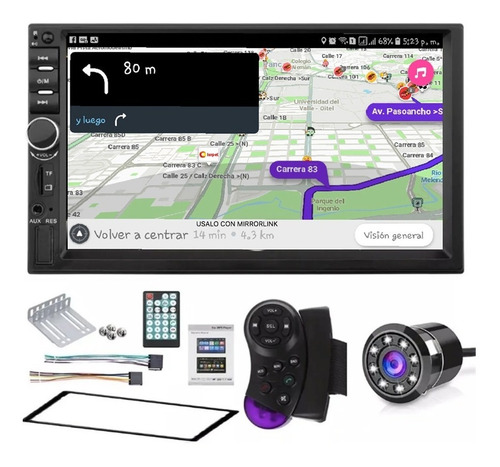 Imagen 1 de 5 de Radio Carro Tactil 7'' Conv Android Incluye Cam