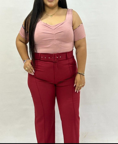 Pantalón Recto Con Vena Para Mujer Envío A Provincia