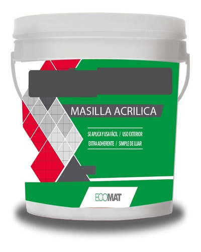 Masilla Acrilica Extra Adherente 5kg P/ Interior O Exterior