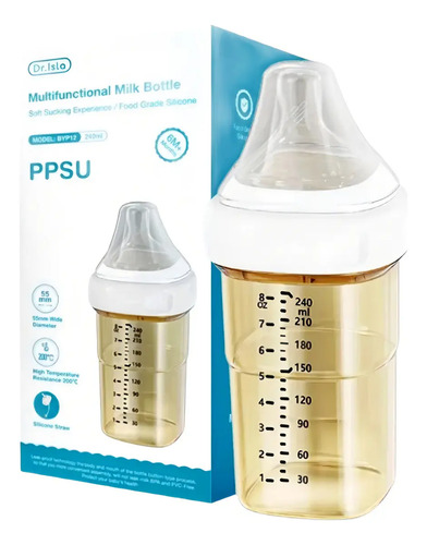 Dr.isla Mamadeira Anticólica PPSU 240ml com Protetor de Dentes e Bico Largo