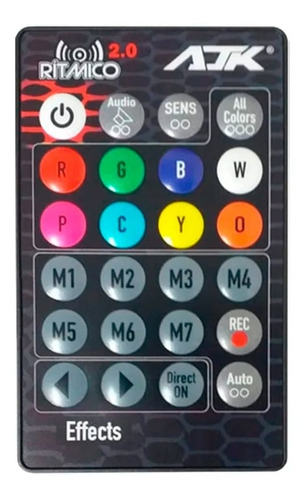 Imagem 9 de 10 de Strobo Ajk Rítmico Rgb Controle Ir 3° Geração 4 Faróis Led