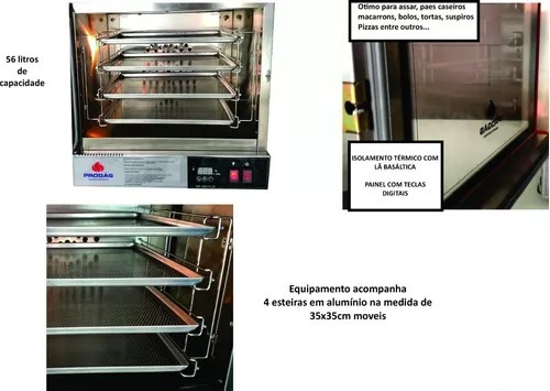 Forno Turbo Elétrico 4 Esteiras Fast Oven Digital Progás