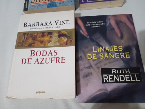 4 Libros Ruth Rendell Barbara Vine Bodas De Azufre Simisola (Usado)