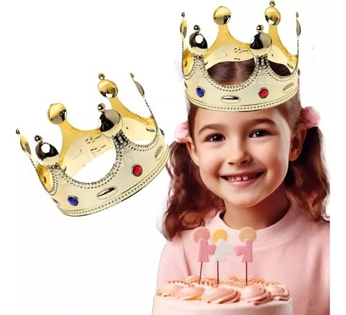 Corona Rey Mago Reyna Príncipe Niños Eventos Fiestas Disfraz