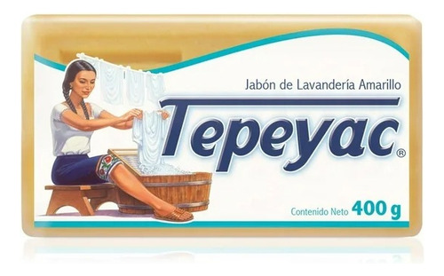 3 Pzas Jabón De Lavandería Tepeyac En Barra Amarillo 400 G