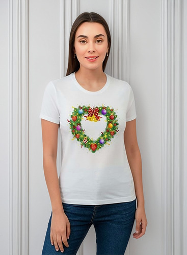 Playera Corona Navideña Navidad Diseño 148 Playeras Beloma