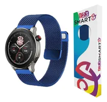 Comprar Pulseira De Aço Milanese Dupla 22mm Marca 123smart Para Amazfit Balance Gtr 4 Gtr3 Gtr 2 Gtr 2 Nova Versao Gtr 47mm Balance Pace S1 Stratos 1 2 E 3 Gt Gt2 46mm Gt3 46mm Gt 4 46mm - Azul Marinho