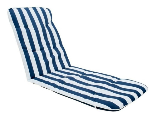 Cojín Colchoneta Para Reposera Azul 190x58cm Piscina Terraza