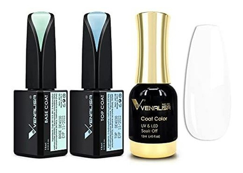 Esmalte De Uñas - 3pcs 15ml Base And Top Coat 12ml White Gel