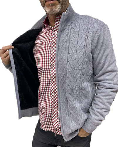Campera Tramada Con Piel Interior Calidad Premium