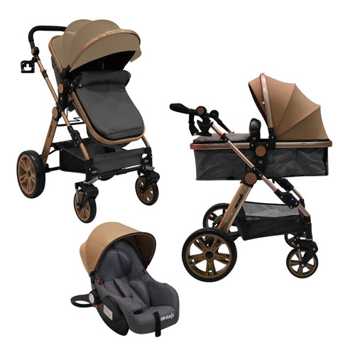Imagen 1 de 10 de Cochecito Bebe Avanti Convertible En Moisés 3 En 1 Huevito