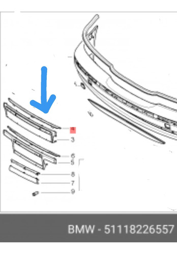 Platina Cromada Porta Placa Delantera Bmw E39 540i 