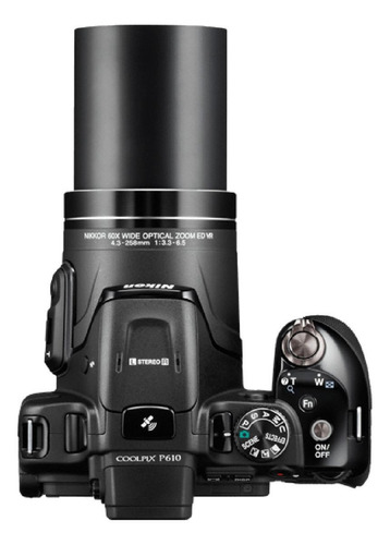 Nikon Coolpix P610 Compacta Color Negro 2 Baterías, Bolso