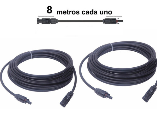 Cable Fotovoltaico 10awg - 8m Con 2conector Mc4