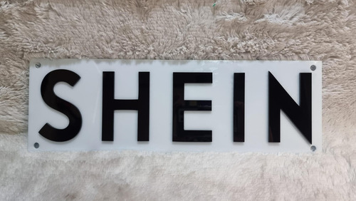 Letrero Shein Acrilico, Señalamiento Shein 40x13cm