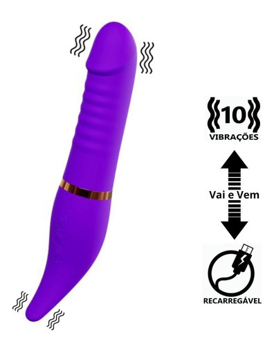 Vibrador de doble extremo para estimular el clítoris y el punto G - USB