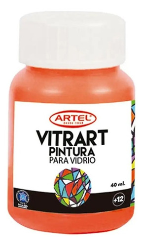 Frasco 40ml Vitrart Profesional Artel Color Rojo 88