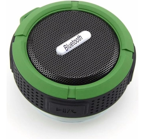 Altavoz Bluetooth Inalámbrico Portátil Con Ventosa, Sonido E Color Verde 110v