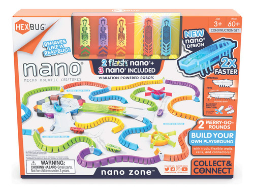 Hexbug Flash Nano Zona, Juego Sensorial Colorido Para Nios,