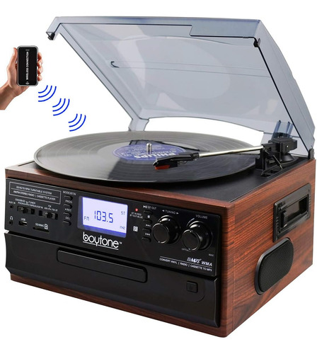 Bt-22m, Record Player Turntable, Am/fm Radio, Cassett...