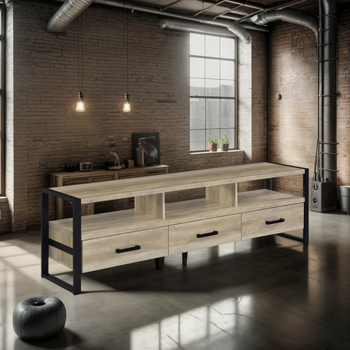James 3-drawer Engineered Wood 71 Tv Stand Angestres Pine