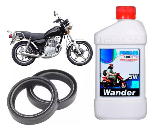 Retenes Barral Suspension Suzuki Gn 125  + Aceite Prmotos