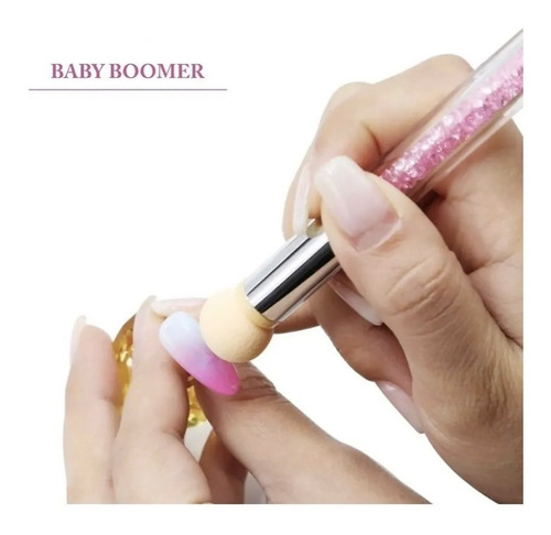 Imagen 7 de 8 de Lapiz Baby Boomer Degrade + Sello Y Placa Stamping Deco Nail