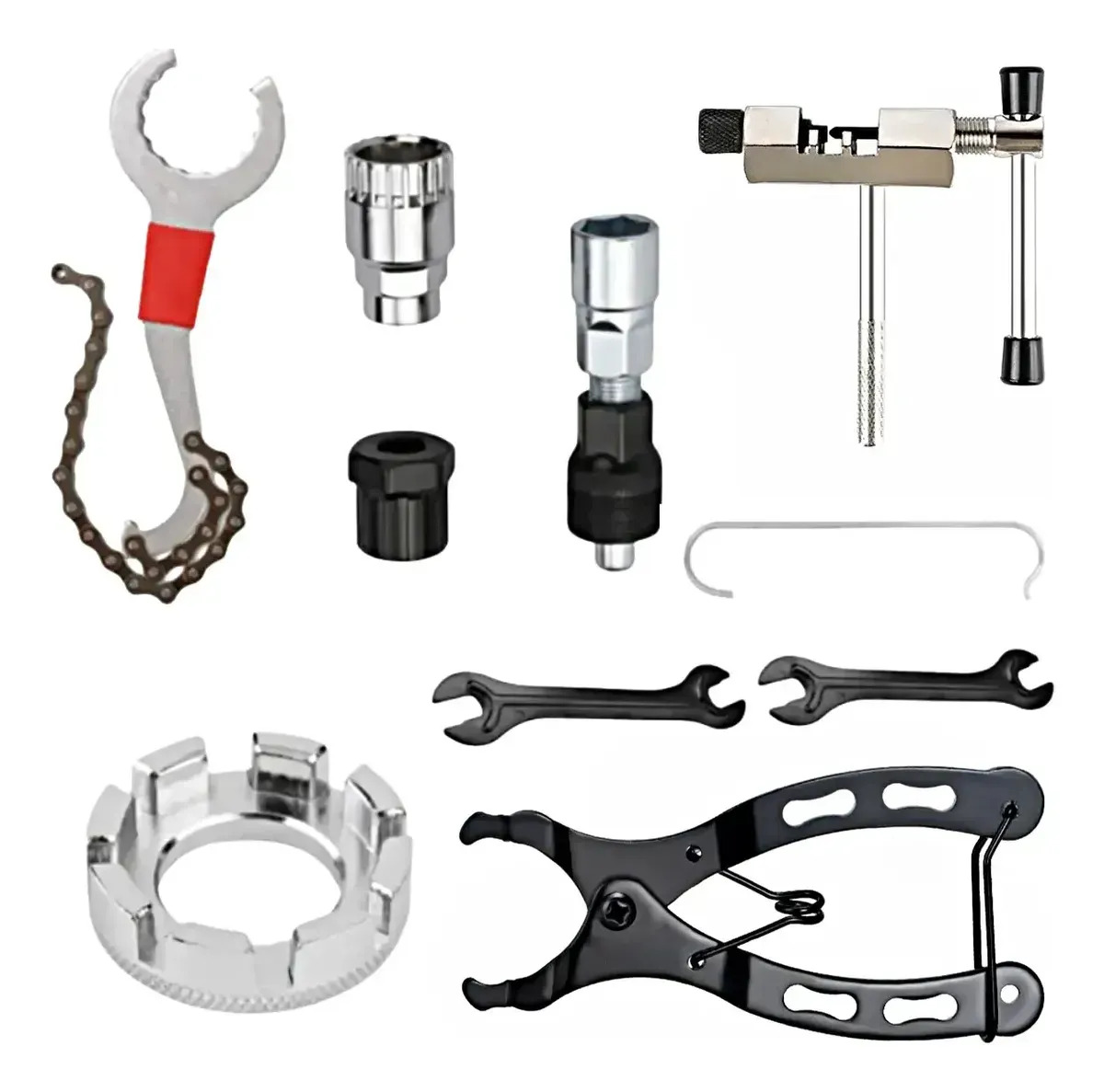Kit Herramientas Reparación Bicicletas Extractor Pernos Cadena 9 Piece