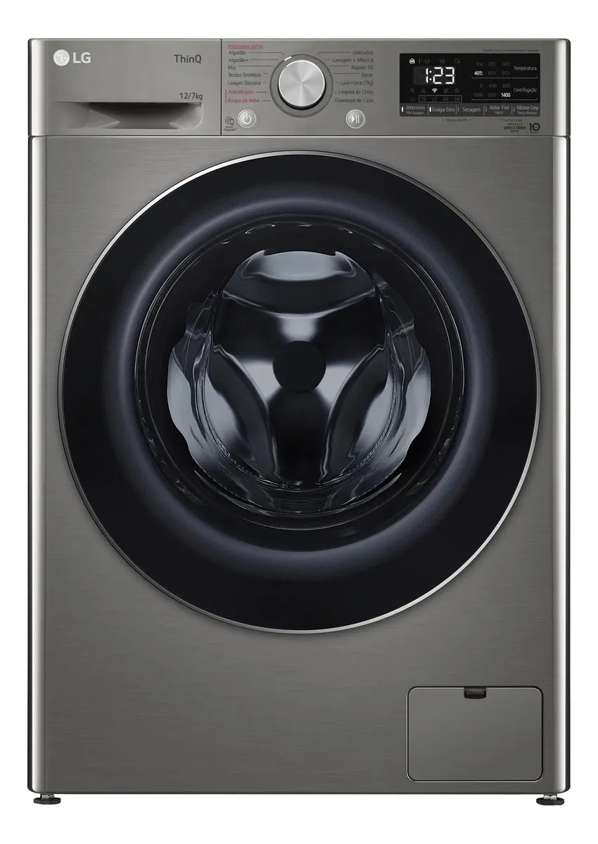 Lava e Seca Smart LG VC4 12kg Platinum 220V com Inteligência Artificial AIDD - CV5012PC4A