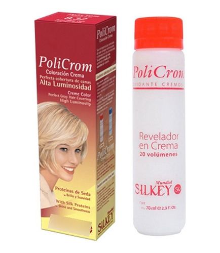 12 Tinturas Silkey Policrom 47 Gr +  Oxidante 20 Vol - 3c