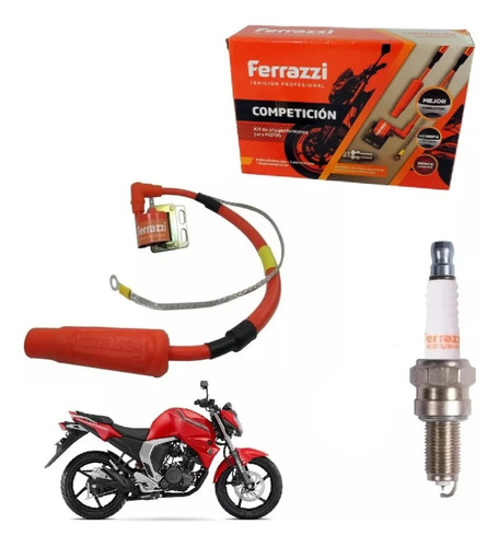 Kit Bobina Bujia Ferrazzi Competicion Yamaha Fz 16 Gaona