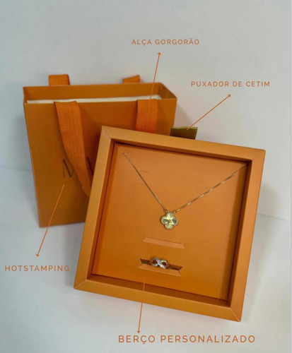 Sacola Para Joias + Caixa Com Berço Personalizado