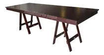 Comprar Tablón Madera Mesa 200x80cm Premium Pino 2 Caballetes Miel