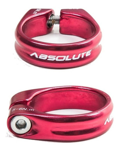 Abraçadeira Selim Canote Absolute Vermelha 31.8mm 16gr