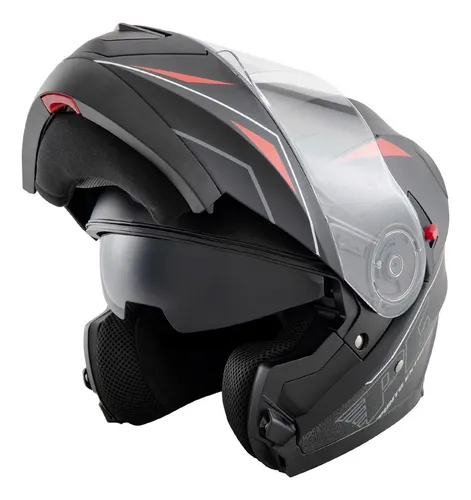 Casco Integral Moto Punto Extremo Retro Ff326 Negro Brillo