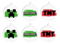 Comprar Kit 6 Esferas Navideñas Minecraft Navidad Adornos Navideños