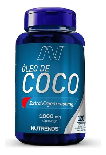 Oleo De Coco Extra Virgem 1000mg Nutrends 120 Capsulas Sabor Without flavor