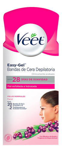 Veet Bandas Depilatorias Faciales X20 Piel Normal Y Sensible
