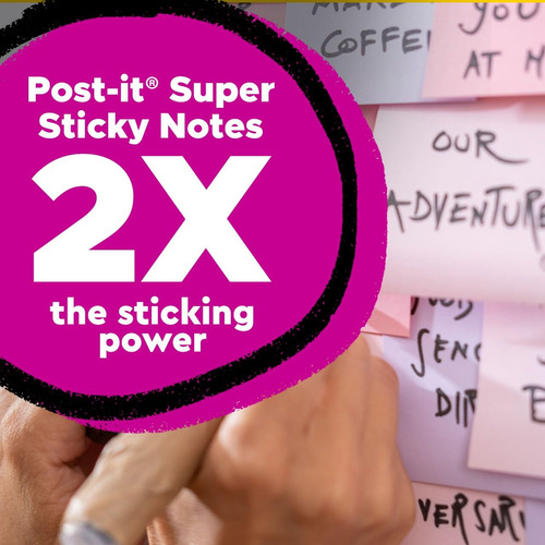 Sticky Notes Post-it Wanderlust Pastels 100% Recycled Paper