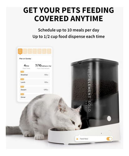 Comedero Automático Para Gatos Con Wifi Y Control De Porcion