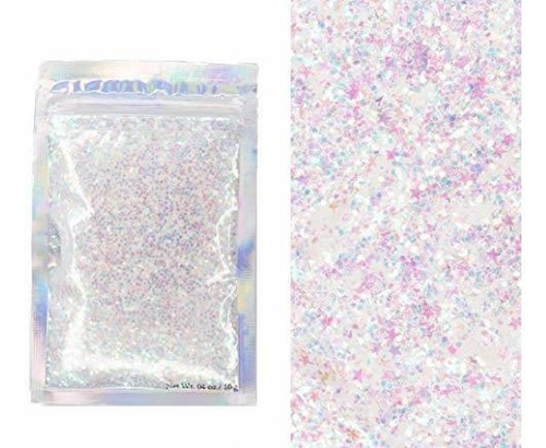 Glitter Iridiscente Estrella/hexagono 10gr Bolsa Resellable